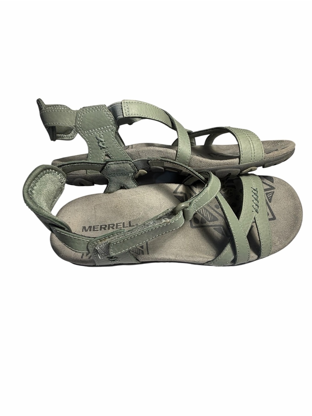 Merrell Blue Dove Green Cross-Strap Casual Sandals Sz 7 - Picture 8 of 13